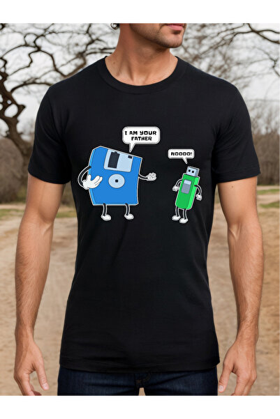 yiou trendy clothing تي شيرت رجالي Fun Tech Retro