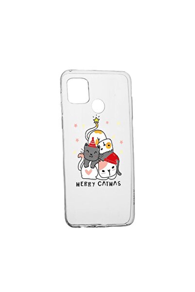 bestcase Силиконов калъф, съвместим с Realme C21, Мери Катмас, устойчив на из...