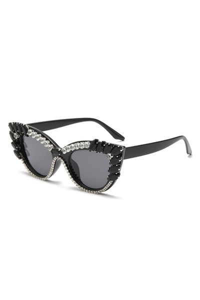 Choice3 black black Cycling New Fashion Trend Diamond Sunglasses Personality ...