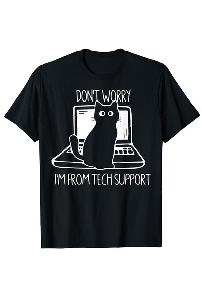 yiou trendy clothing Men's humorous IT support T-shirt with the design "Don't...
