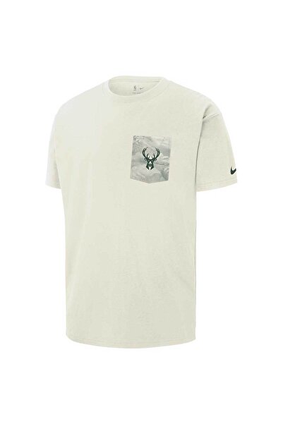 Nike Tricou bărbătesc Milwaukee Bucks Courtside Max90 cu mânecă scurtă, mărim...