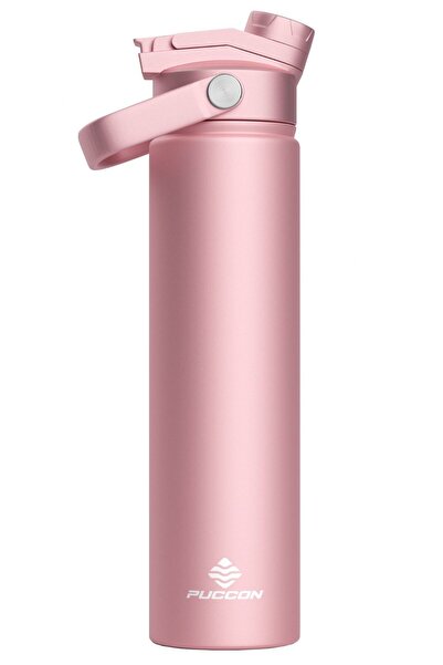 Puccon 750 ml Pembe Paslanmaz Çelik Termos/Matara/Suluk