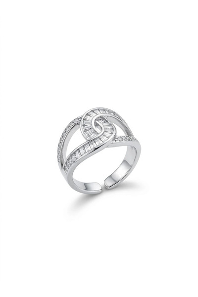Twin Store Ring with Stone Design - Yz0243