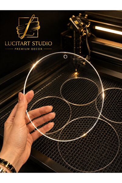 LucitART Studio Şeffaf Pleksi Çember 30 CM 2mm Kalınlığında | Kapı Süsü & Dek...