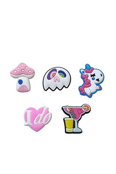 Terlik Süsü 5 Adet Sevimli Unicorn Model Terlik Aksesuar