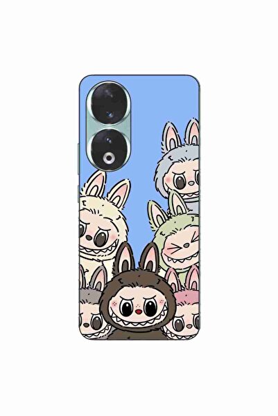 OEM Husa compatibila cu Honor 90 5G Silicon Gel Tpu Model Labubu Pattern Blue