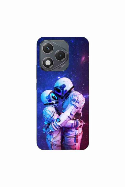 OEM Case compatible with Honor 400 Lite Silicone Gel Tpu Model Astronauts Couple