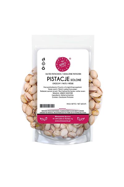winoszarnia Pistacje Solone w Łupinie 1kg – Chrupiące Orzechy Prażone Natural...