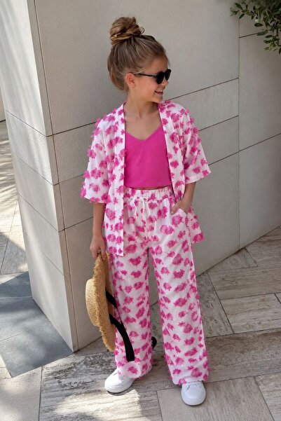 Bebibo Kız Çocuk Cotton Kimono Takımı