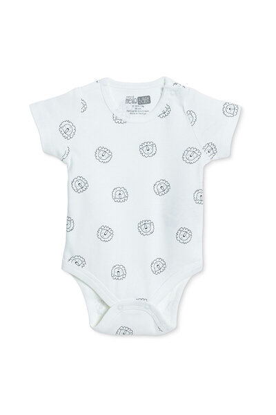 ebebek Hello Baby HelloBaby Erkek Bebek Body Hayvan Baskılı Çıtçıtlı Çıtçıtlı...
