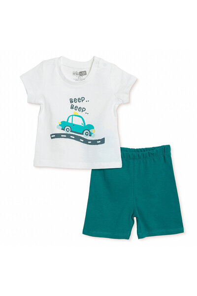 ebebek Hello Baby HelloBaby Erkek Bebek Pijama Takımı Araba Baskılı Çıtçıtlı ...