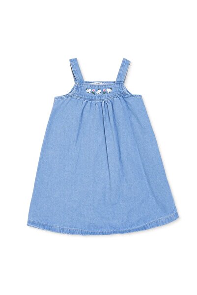 ebebek Hello Baby HelloBaby Kız Bebek Elbise Çiçek Baskılı Modelli Yaka İp As...