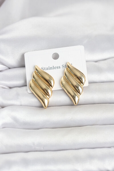 callerrons accessories أقراط نسائية بتصميم ذهبي اللون - EBJ260516W42223