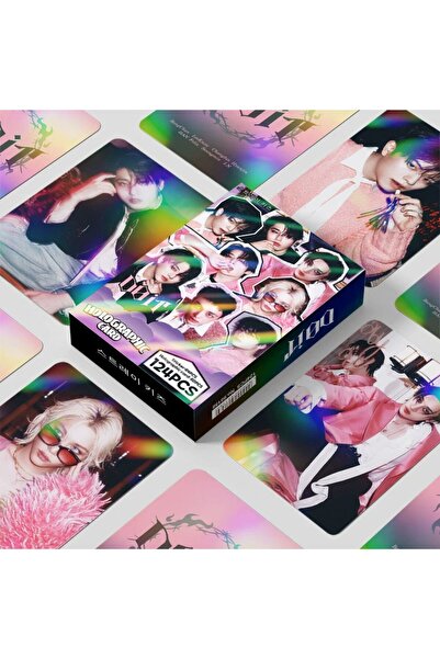 Kpop Dünyasi STRAY KIDS '' DO IT '' Çift Yön Baskılı Hologramlı Lomo Card Set...