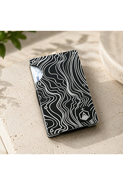Spark SPARK metal Wallet , black, slim, with clip and interchangeable strap