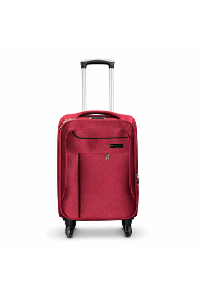 ORAMI Red Softside Cabin Luggage Trolley Bag – Lightweight 4 Wheel Travel Sui...