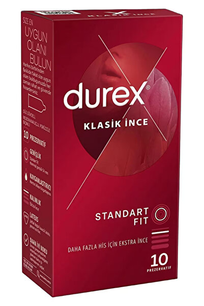Durex Klasik İnce 10'lu Prezervatif