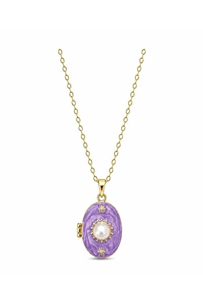whiteandpurpledesign Steel Cover Necklace 45 cm
