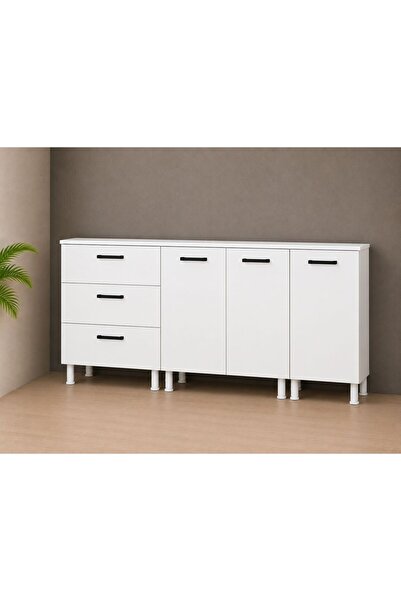 visasconcept ÜÇ ÇEKMECELİ 180 CM ÇOK AMAÇLI DOLAP