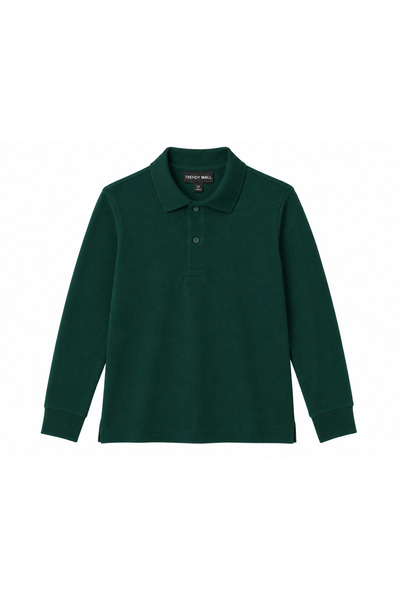 Trendy Mall Guler polo, uni, verde școlar, LAKOS (FORMA)