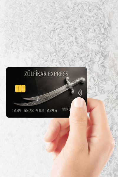 Huggy Craft Zülfikar Express Black Kart Kaplama Sticker Kart Etiketi (Yüksek ...