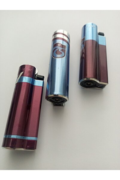 İlighter BORDO MAVİ TARAFTARLARINA LİSANSLI ÖZEL METAL KASA ÇAKMAK 3LÜ