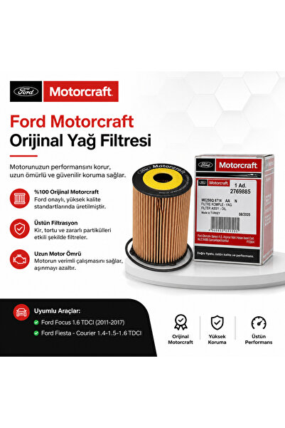 MOTORCRAFT t Orijinal Yağ Filtresi Focus Fiesta Courier 1.4 1.5 1.6 TDCI Uyumlu
