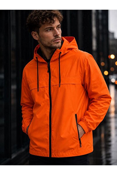 Gül Maison Water Repellent Oversize Men's Hooded Raincoat
