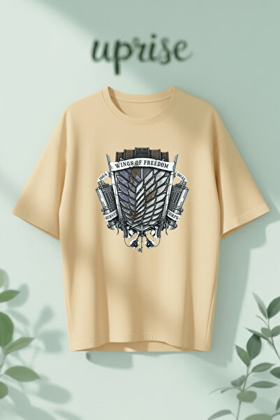 Vordevia Tricou oversize din bumbac cu imprimeu Attack On Titan Scouting Legi...
