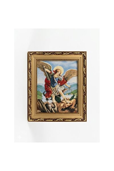 VERSET Textile Icon (Tapestry) Orthodox Saint Archangel Michael, Gold Baroque...