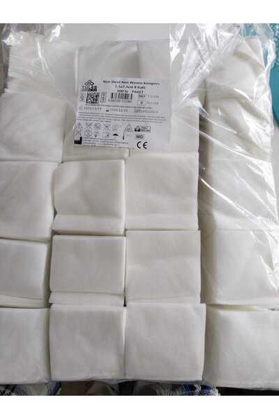 EKAMEDİKAL 7,5x7,5 SPANÇ NONWOVEN ( kumaş dokulu) 8 Kat 500 Lük Paket