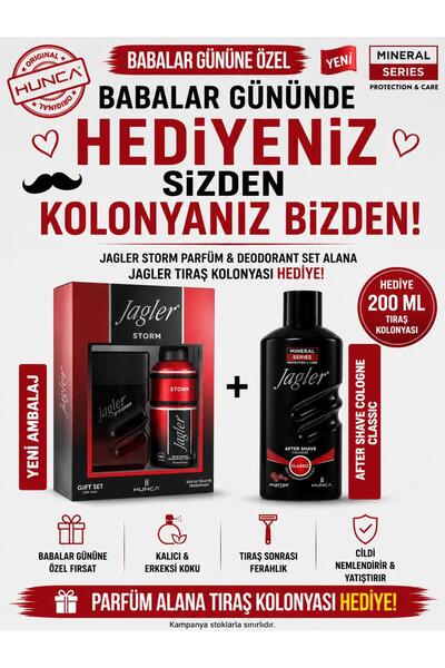 Jagler STORM Erkek Parfüm EDT 90 ML BABALAR GÜNÜ ÖZEL TRAŞ KOLONYASI HEDİYE