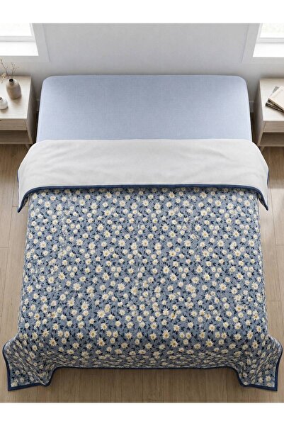 ŞENER HOME New Daisy Pattern Printed 150X240 Cm. Single Person Single Pike
