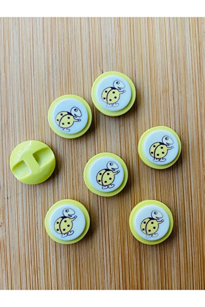 Lorin hobi Plastic Figured Baby Button with Bottom Attachment 14 mm 6 Pieces ...