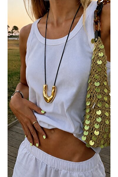 FloresDeCarnaval Auréa Loop Çelik Kolye 💫Pinterest 2026 Trend Kolye