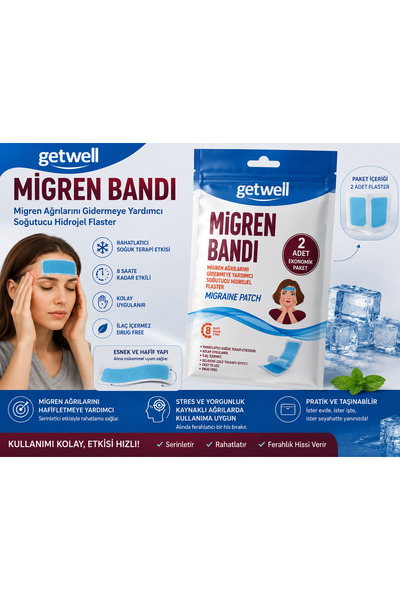 Getwell Bandı – Soğutucu Hidrojel Flaster (2 Adet)