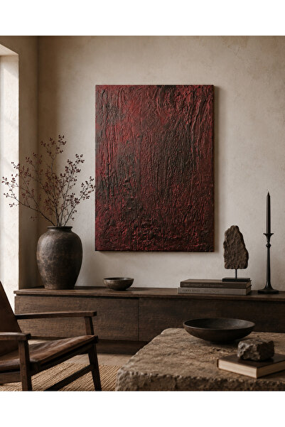 WUNİT Dokulu Alçılı El Yapımı Pinterest 3D Kabartmalı Tablo Minimalist & Modern