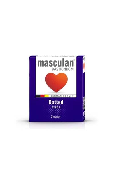 Masculan واقي ذكري محبب تايب 2 من ماسكولان - 3قطعة