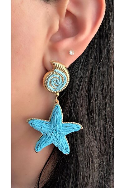 Store Diva Charm Seashell Straw Earrings