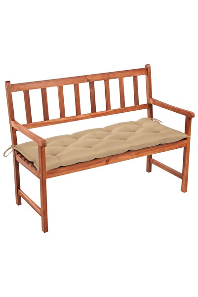 vidaxl Garden bench with Pillow, 120 cm, solid acacia wood