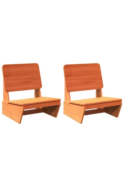 vidaxl Scaune grădină 2 buc maro ceară 60x64x70,5 cm lemn masiv de pin