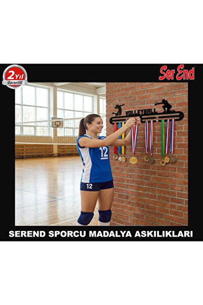Serend Kadın Voleybol Madalya Askılığı - Metal-2,5 mm kalınlıkta elektrostatik toz boyalı
