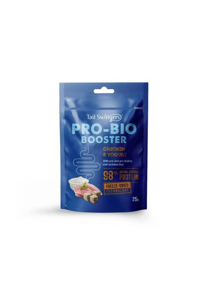 Tail Swingers Freeze Pro-Bio Booster Λιχουδιές με Κοτόπουλο & Γιαούρτι 25gr