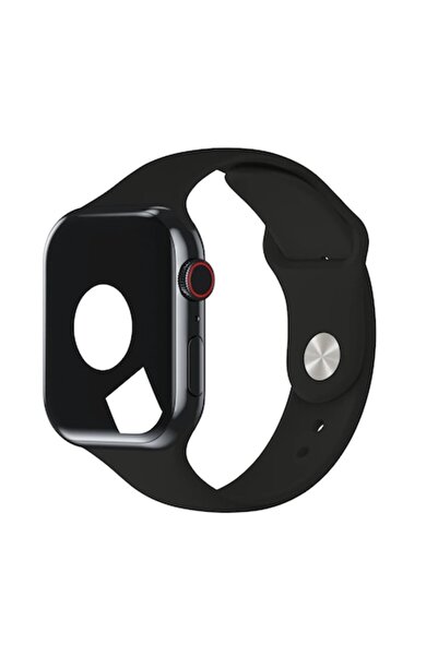 OEM Silicone strap for Apple Watch, black, size M/L, water and sweat resistant