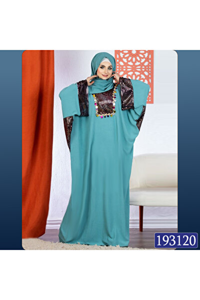 ABAYA Casket Cover and Leather Veil with High Collar and Black Sleeves and Si...