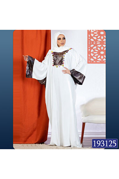 ABAYA Casket Cover and High-Necked Leather Veil with Black * White Sleeves an...