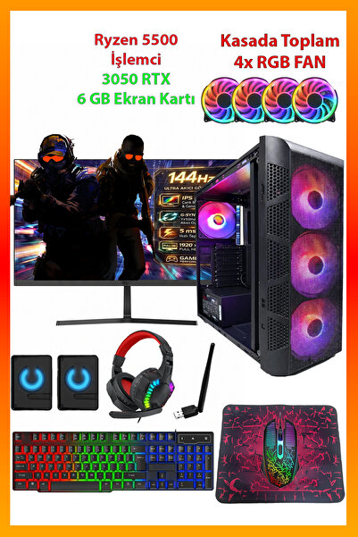 COMLOJI GA Full-Perf Gaming v2 Ryzen 5 5500 + RTX 3050 + 16GB DDR4 RAM 512GB ...