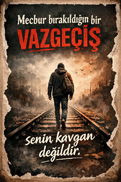 Hayal Poster mecbur bırakıldığın bir Retro Ahşap Poster 20x30