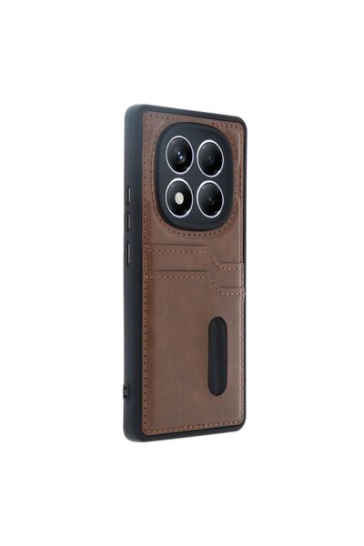 atastore2017 Redmi Note 14 Pro 4g Case Sara Leather Case with Business Card H...