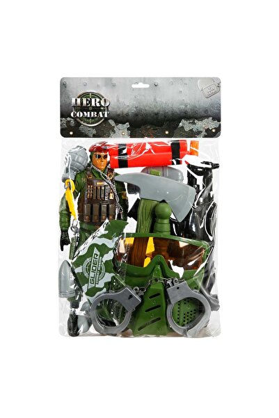 Hero Combat Set de joaca, soldat de lupta cu accesorii, Hero Combat, 31.5 cm